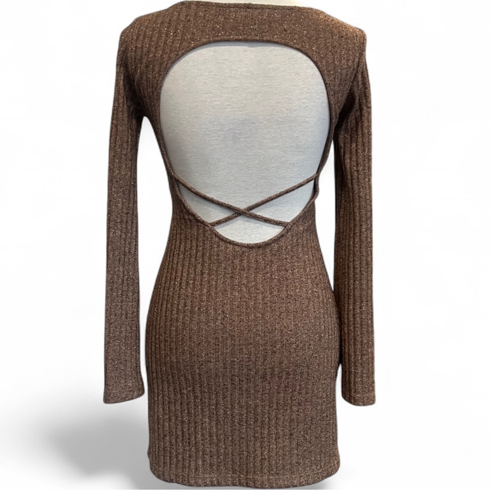 Urban Outfitters Shimmering Brown sweater dress